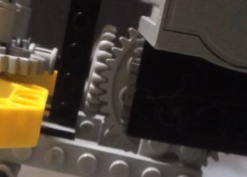 100%, アームと動力の接続部分に使った歯車の組み合わせ 100%, アームと動力の接続部分に使った歯車の組み合わせ