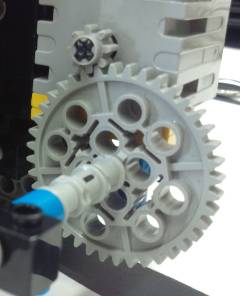 100%, 中継歯車とモーター歯車 100%, 中継歯車とモーター歯車